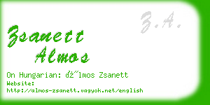 zsanett almos business card